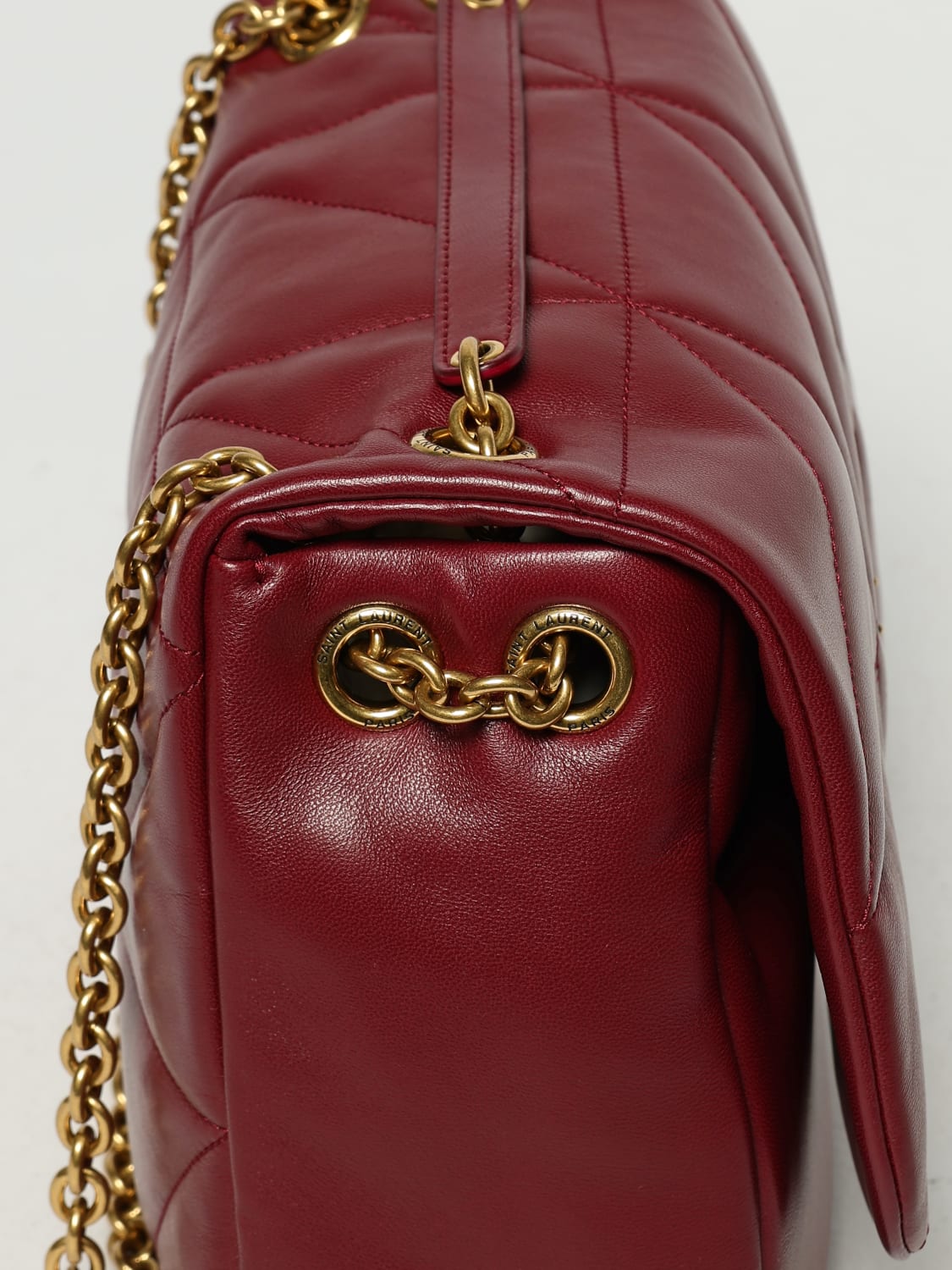 SAINT LAURENT: Shoulder bag woman - Burgundy | Saint Laurent