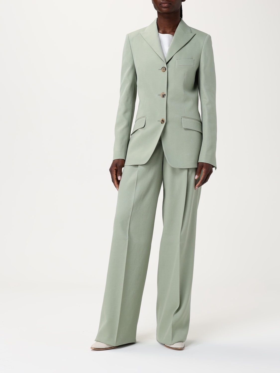 GOLDEN GOOSE GIACCA: Blazer a monopetto Golden Goose in lana vergine, Verde - Img 2