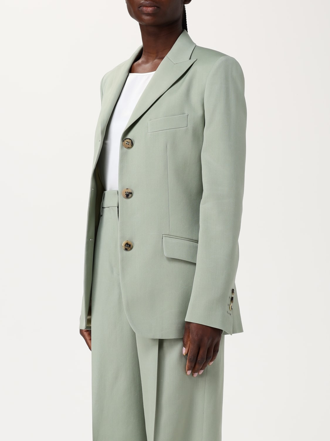 GOLDEN GOOSE GIACCA: Blazer a monopetto Golden Goose in lana vergine, Verde - Img 4