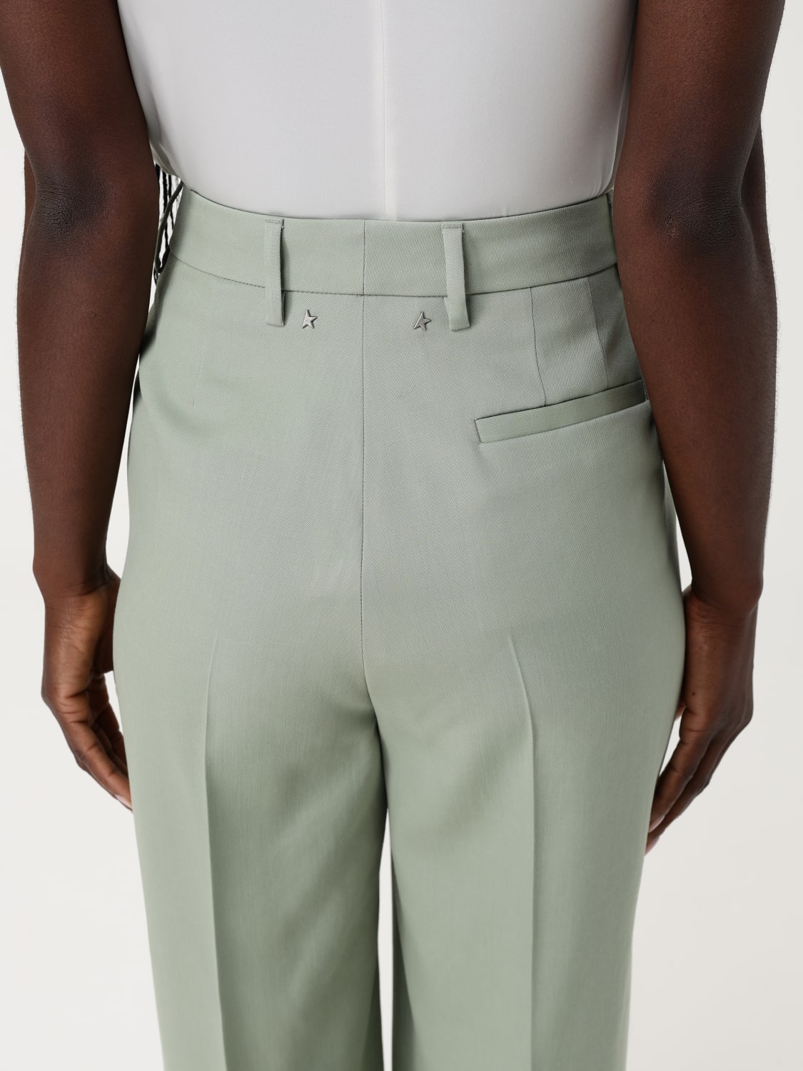 GOLDEN GOOSE HOSE: Hose damen Golden Goose, Grün - Img 5