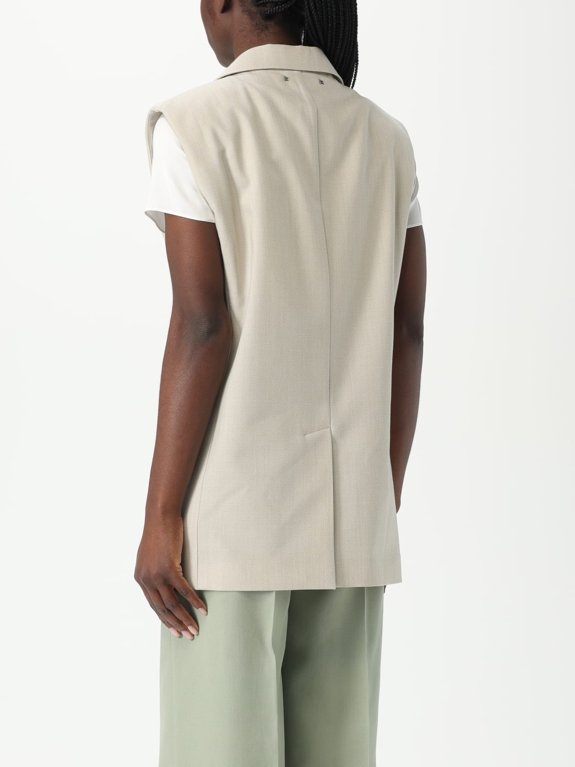 GOLDEN GOOSE CHALECO: Americana mujer Golden Goose, Nata - Img 2