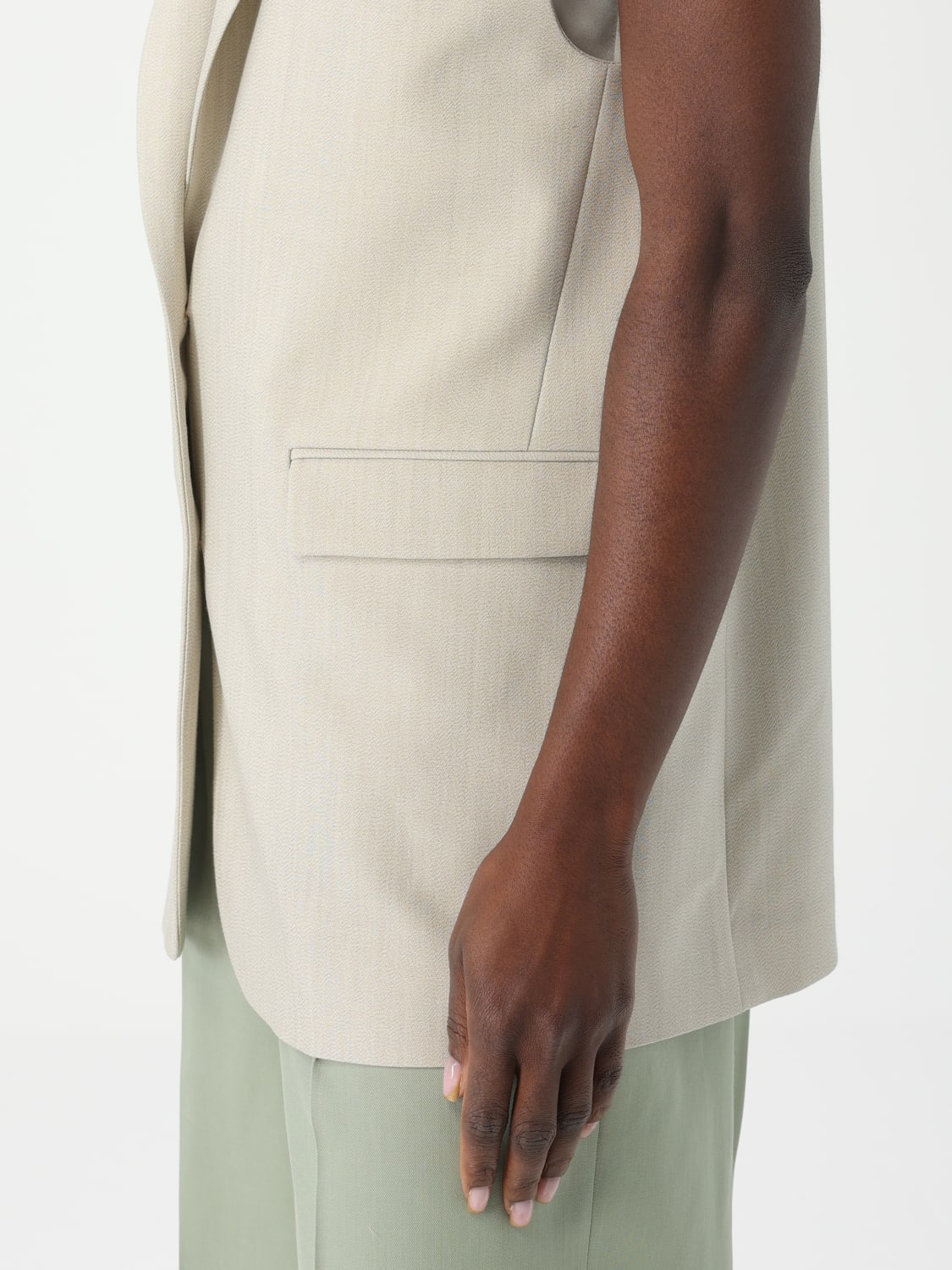 GOLDEN GOOSE CHALECO: Americana mujer Golden Goose, Nata - Img 4