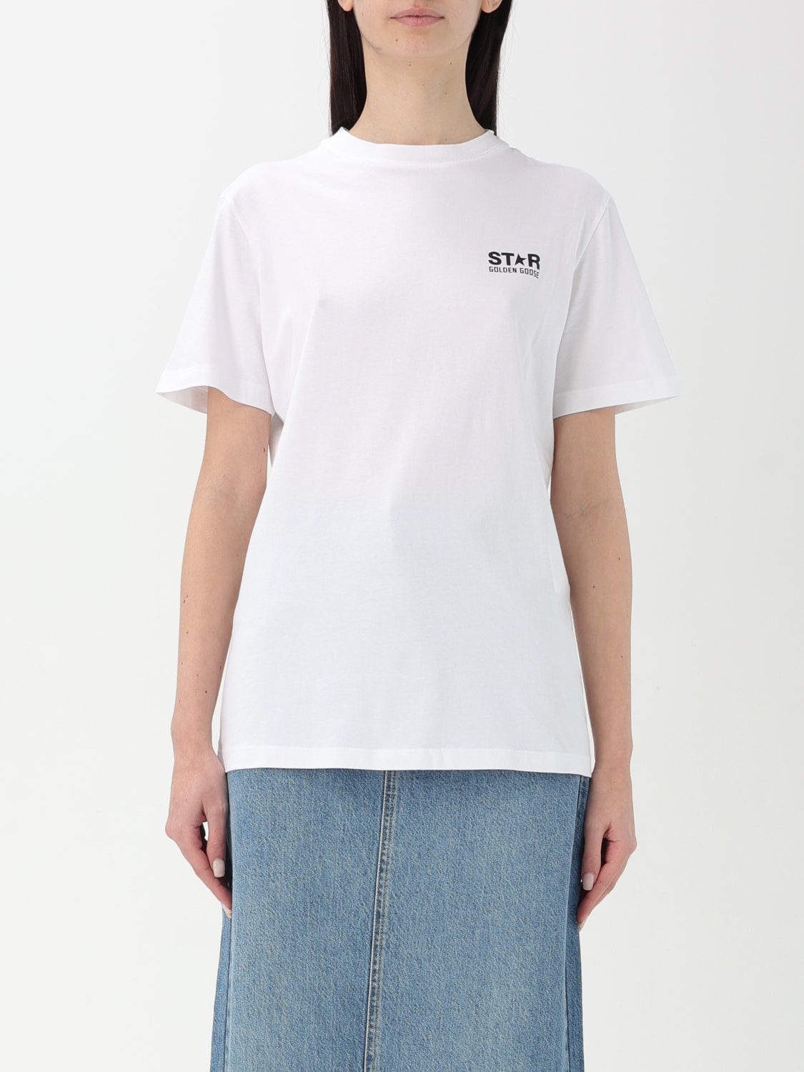 GOLDEN GOOSE T-SHIRT: T-shirt damen Golden Goose, Weiß - Img 1