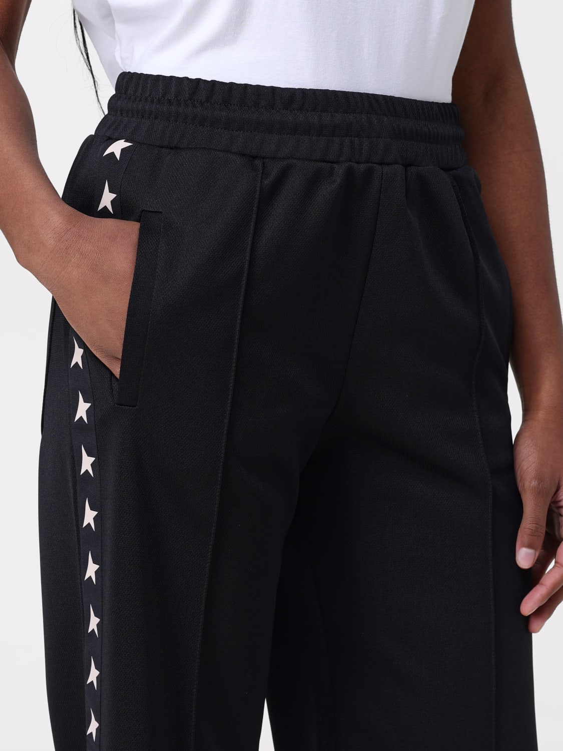 GOLDEN GOOSE PANTALONI: Pantalone Golden Goose in tessuto tecnico , Nero - Img 4