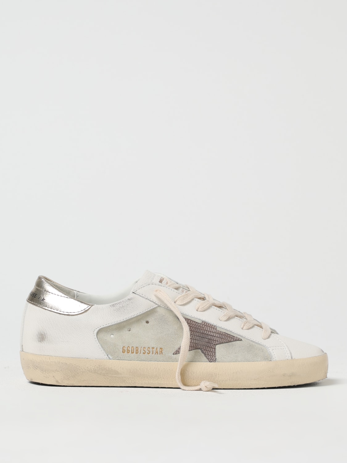 スニーカー GOLDEN  Woman Sneakers White GWF00115F00613911926 Women's Hi Star sneakers with silver heel tab | Golden Goose