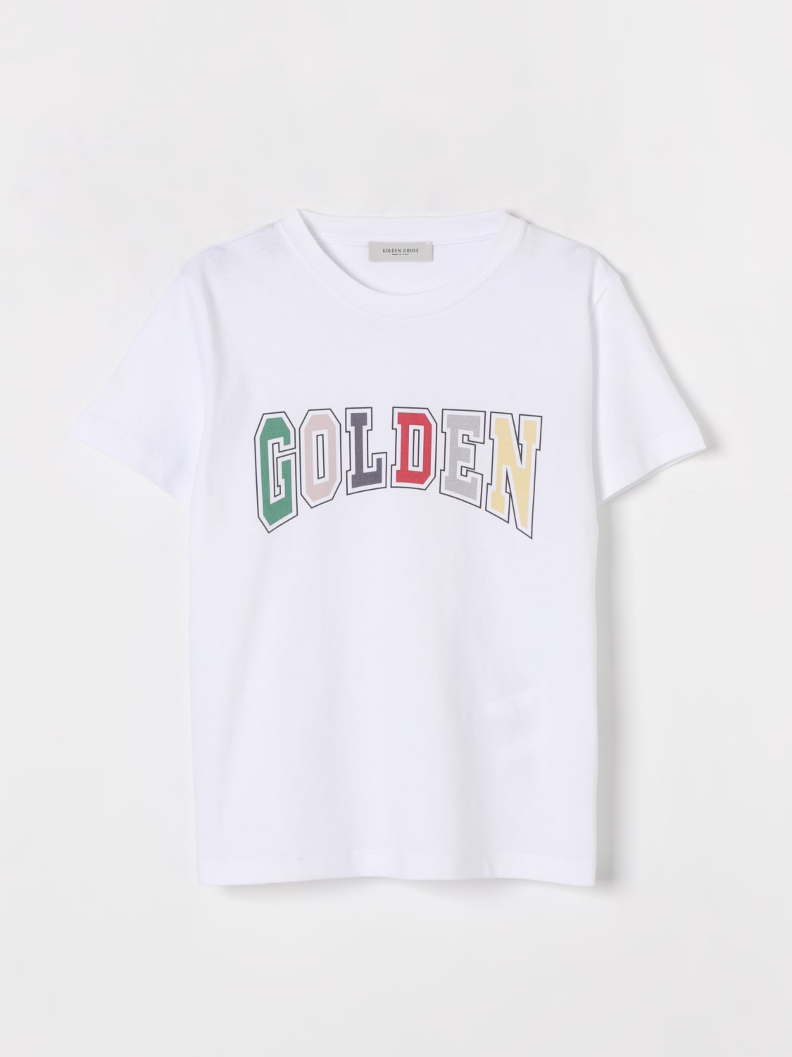 GOLDEN GOOSE T-SHIRT: T-shirt kids Golden Goose, White - Img 1