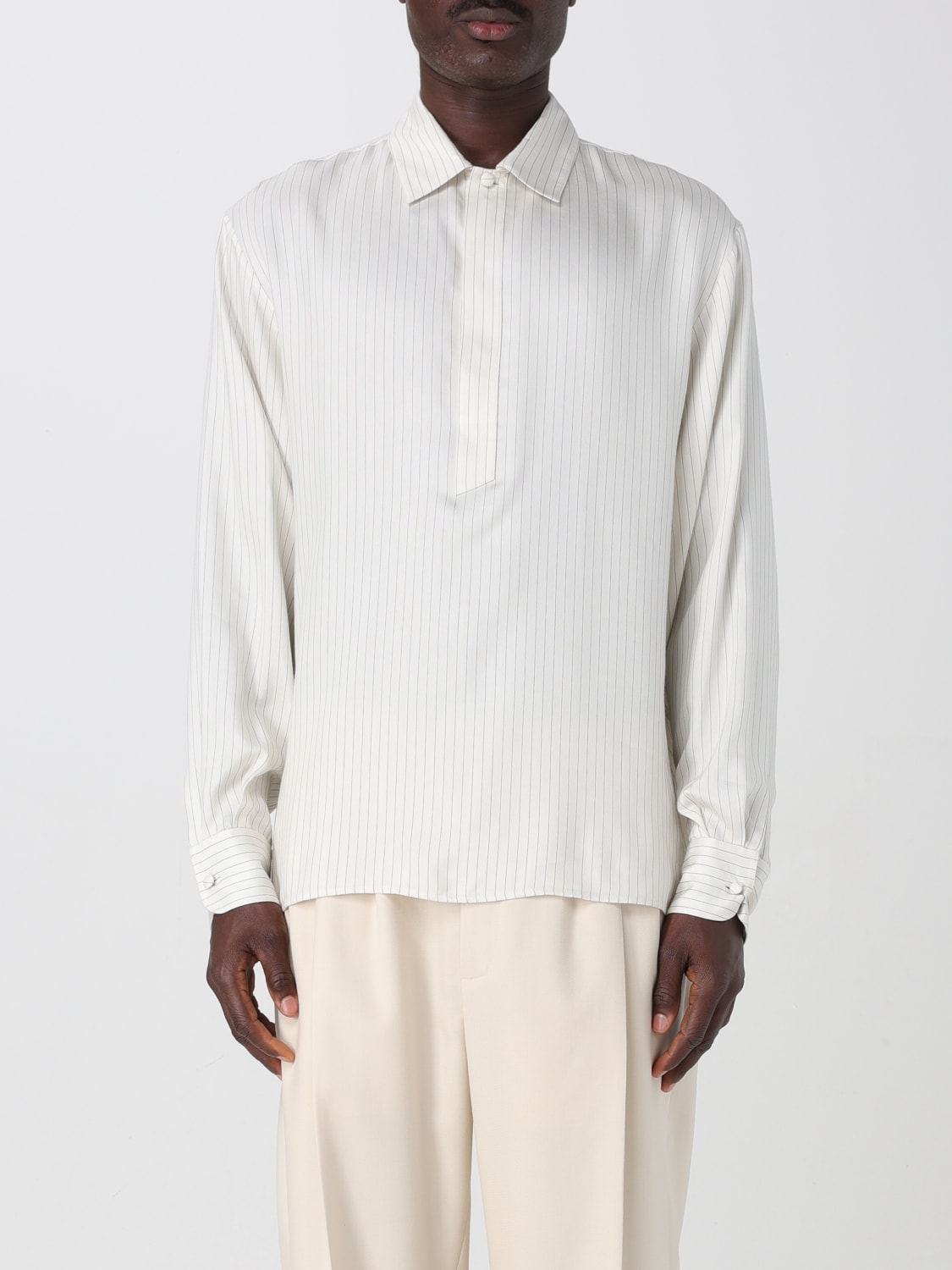 SAINT LAURENT SHIRT: Shirt men Saint Laurent, Yellow Cream - Img 1
