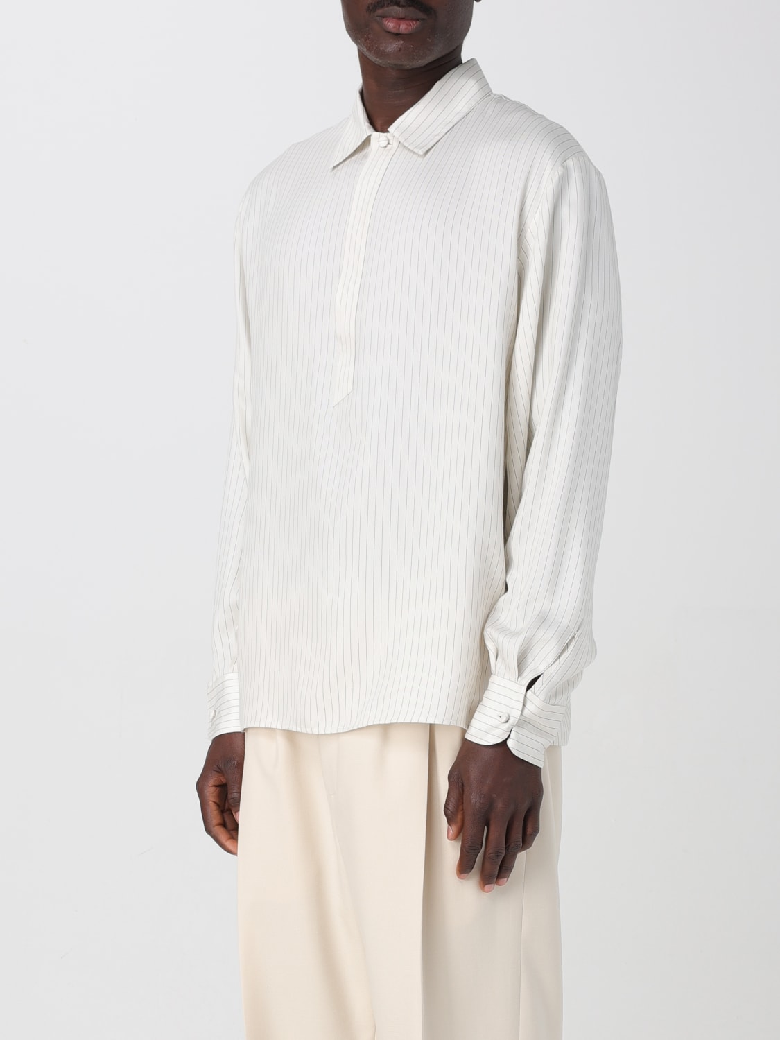 SAINT LAURENT SHIRT: Shirt men Saint Laurent, Yellow Cream - Img 4