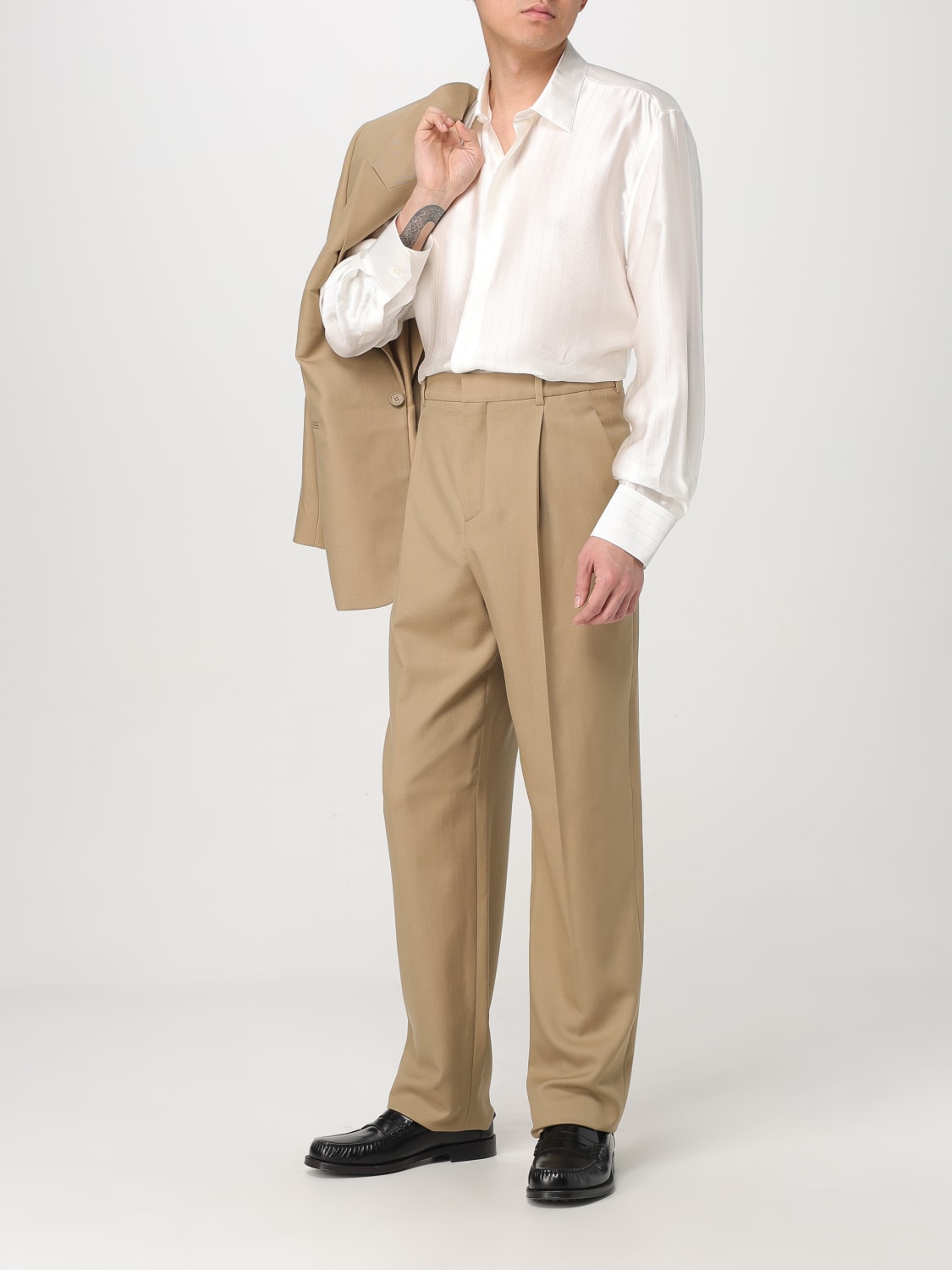 SAINT LAURENT PANTS: Pants men Saint Laurent, Camel - Img 2