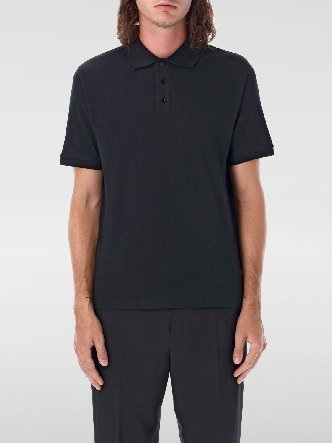 SAINT LAURENT POLO衫: Polo衫 男士 Saint Laurent, 黑色 - Img 1