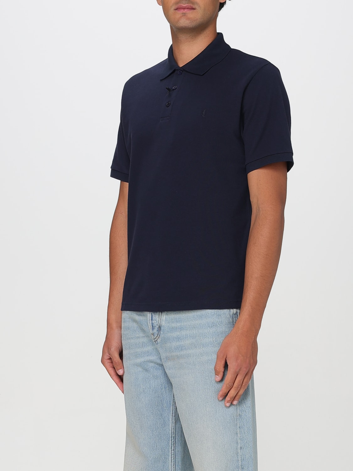 SAINT LAURENT POLO SHIRT: Polo shirt men Saint Laurent, Navy - Img 4