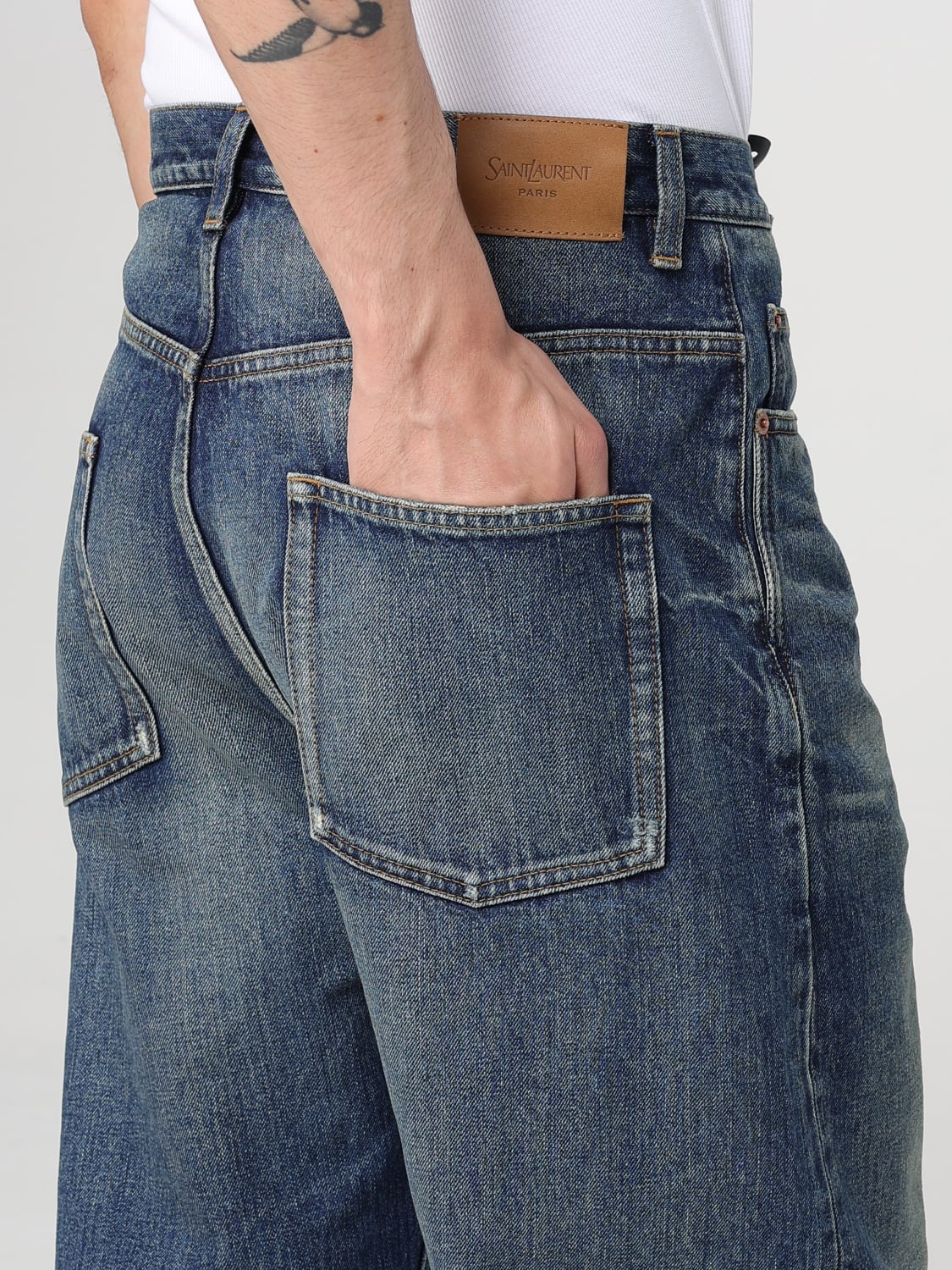 SAINT LAURENT JEANS: Jeans men Saint Laurent, Denim - Img 4