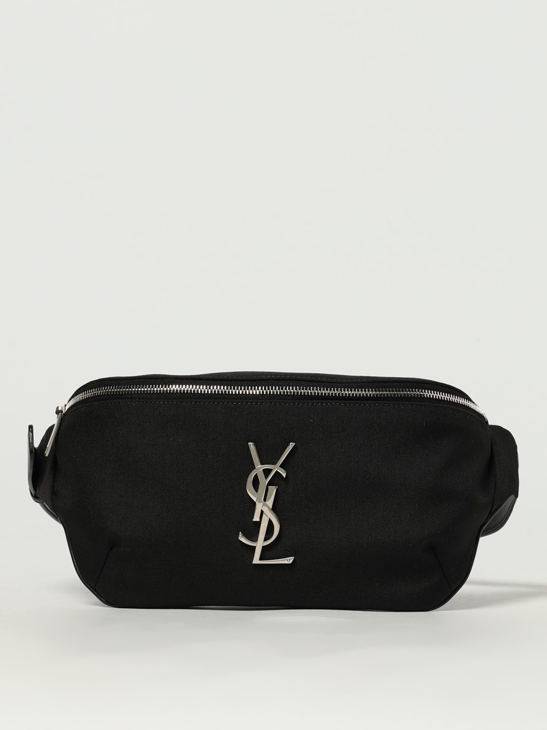 SAINT LAURENT MARSUPIO: Marsupio Saint Laurent in canvas e pelle , Nero - Img 1