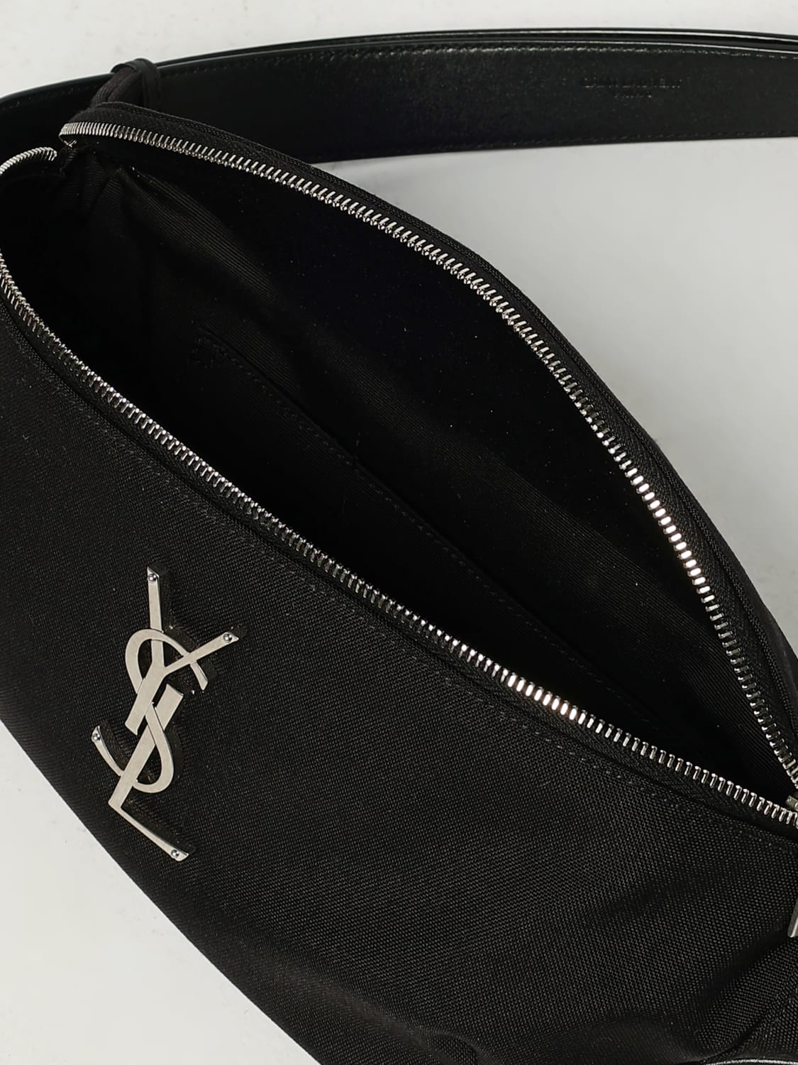 SAINT LAURENT MARSUPIO: Marsupio Saint Laurent in canvas e pelle , Nero - Img 5