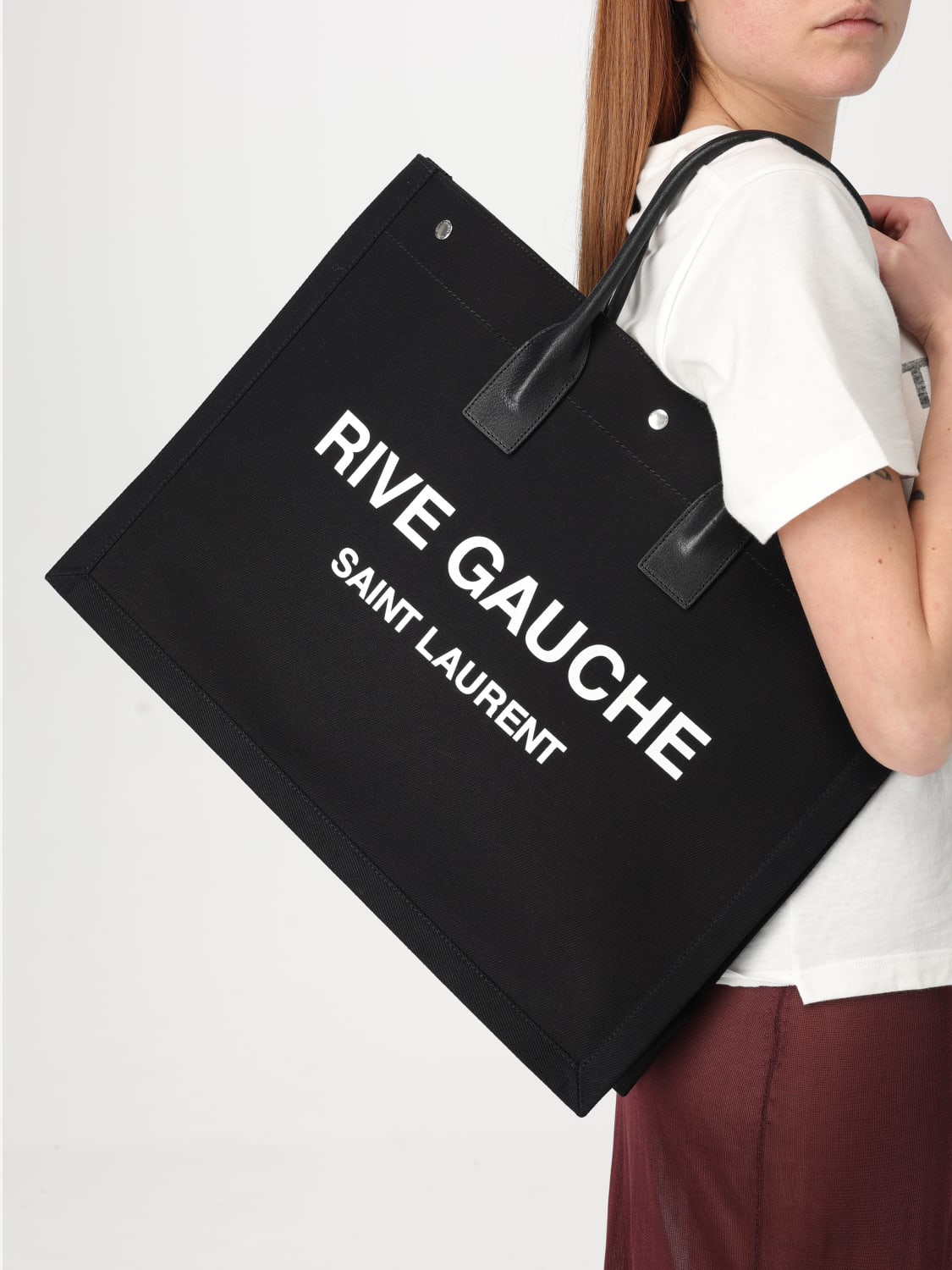 SAINT LAURENT TRAGETASCHE: Tasche herren Saint Laurent, Schwarz - Img 2