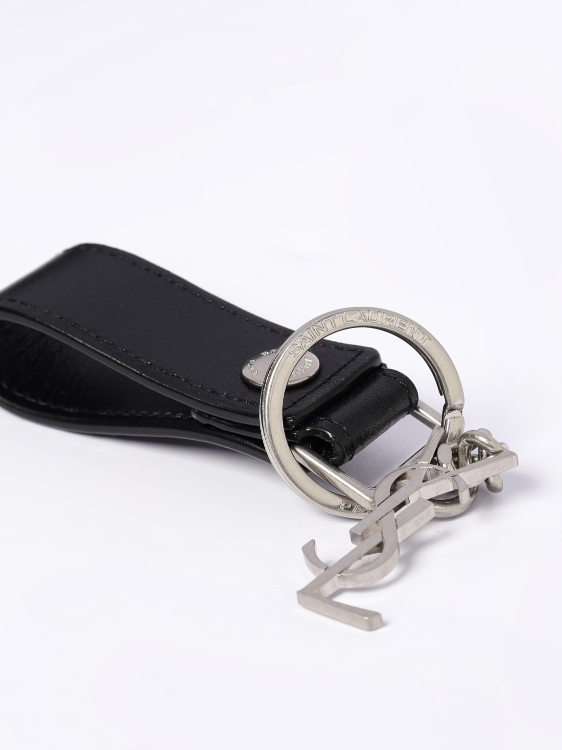 SAINT LAURENT KEYRING: Keyring men Saint Laurent, Black - Img 2