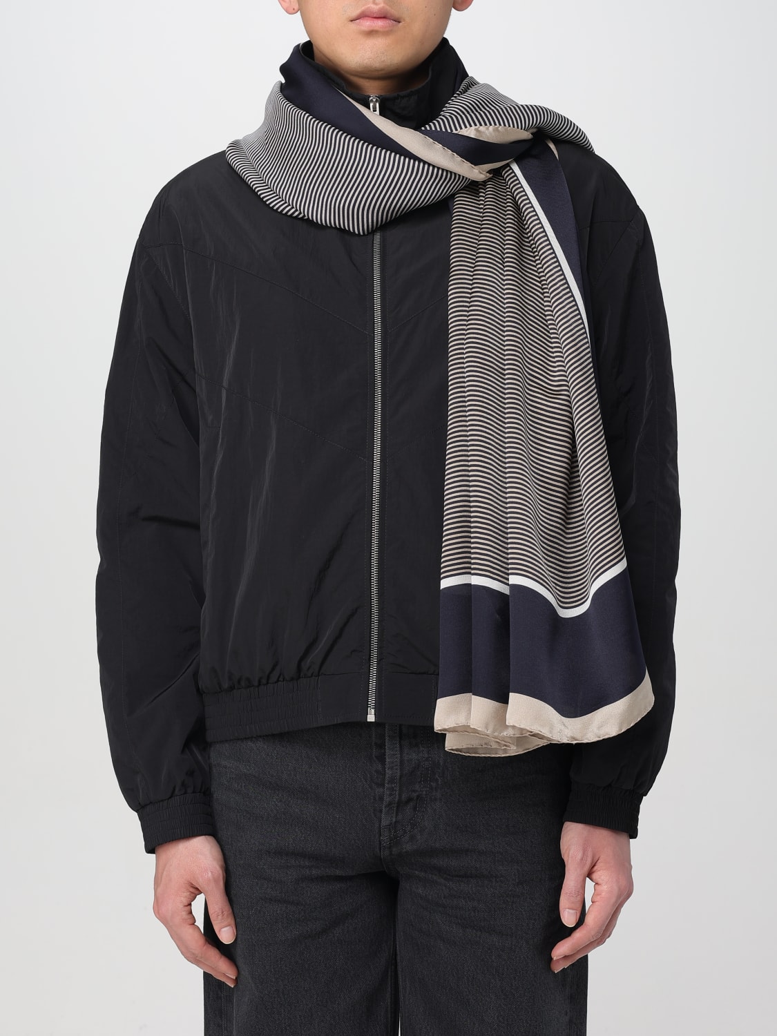SAINT LAURENT SCARF: Neck scarf men Saint Laurent, Navy - Img 2
