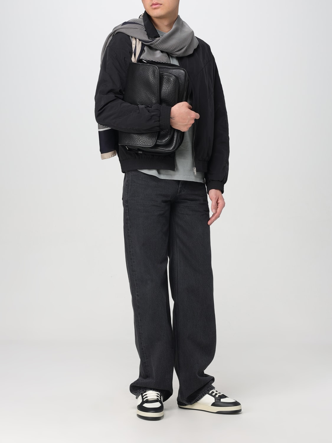 SAINT LAURENT SCARF: Neck scarf men Saint Laurent, Navy - Img 4