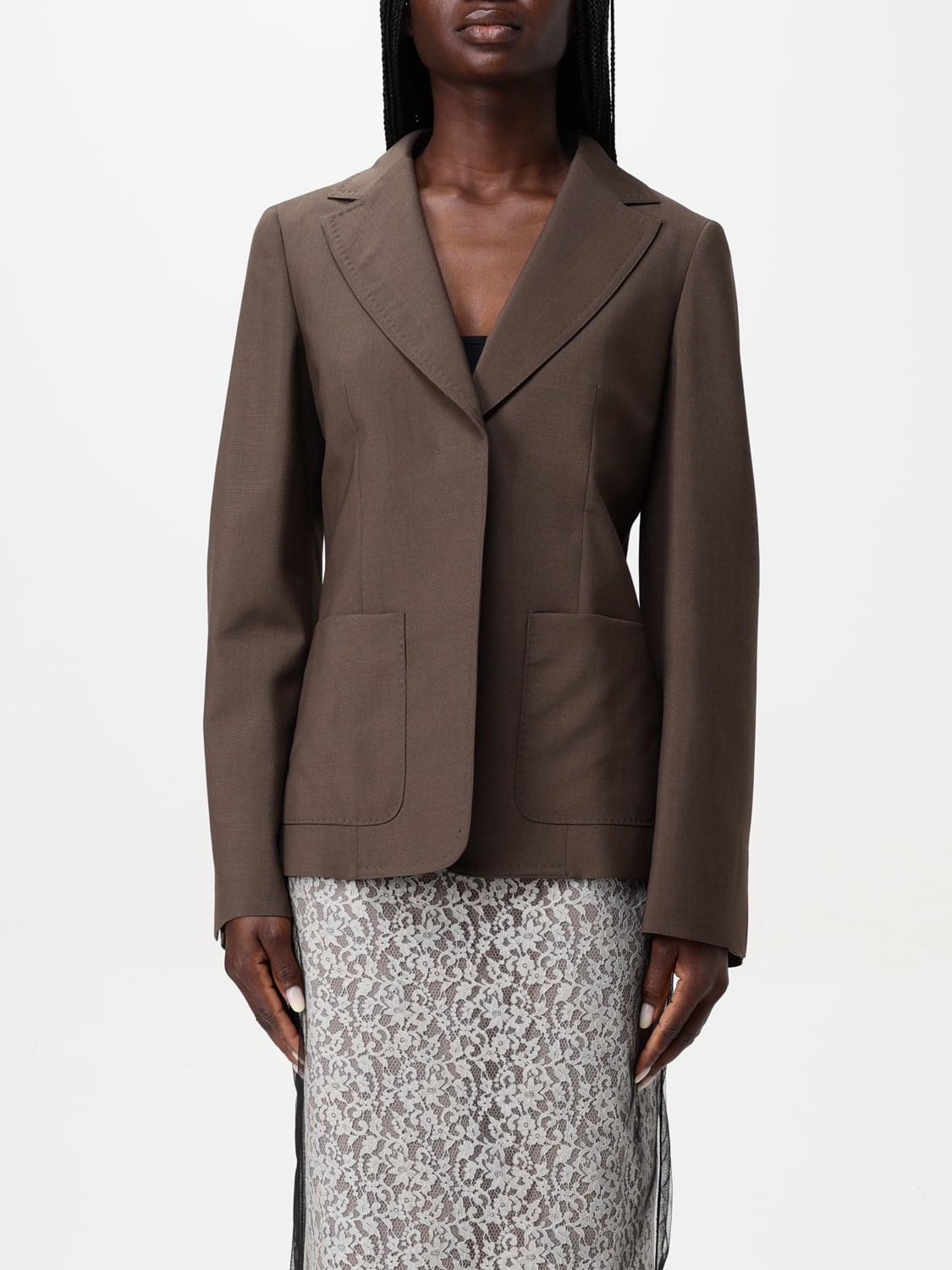 アウターその他 FENDI Woman Blazer Brown FJ7624AQ3H F1RXG FENDI: Blazer woman - Brown | Fendi blazer FJ7624AQ3H online