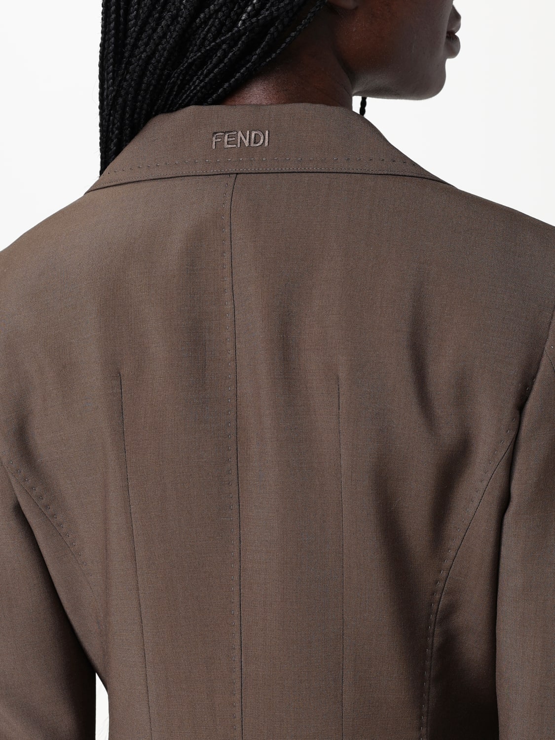 FENDI: Blazer woman - Brown | Fendi blazer FJ7624AQ3H online