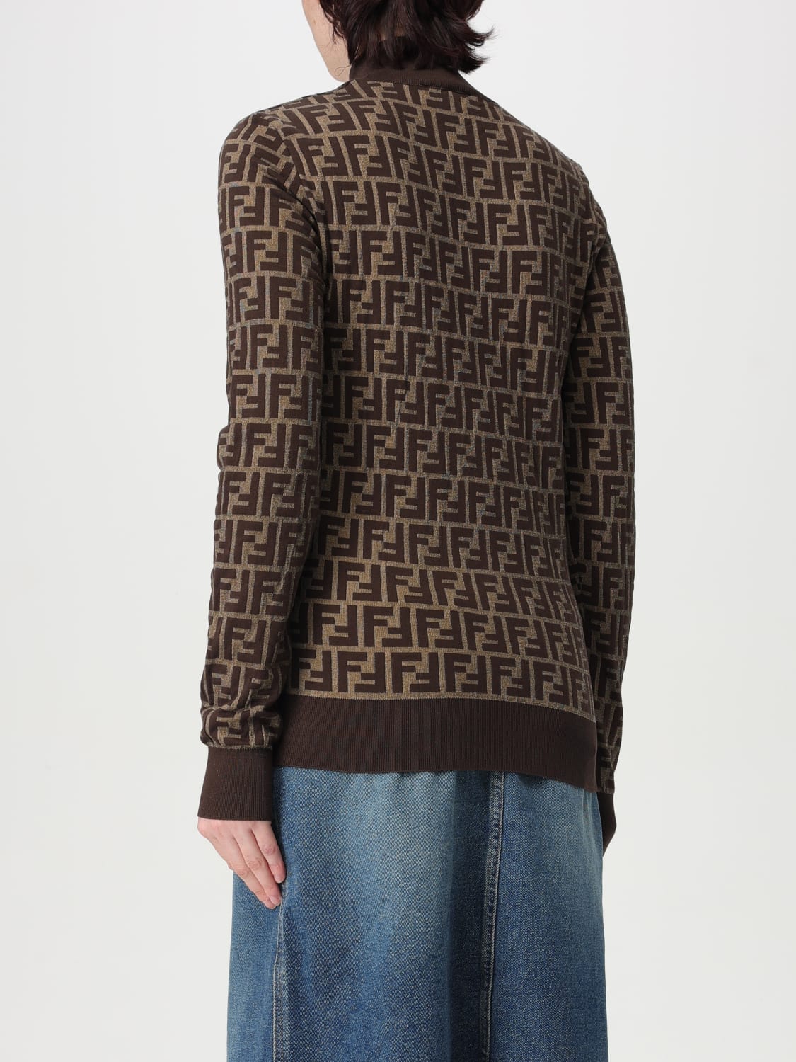 FENDI 毛衣: 上衣 女士 Fendi, 烟草色 - Img 3