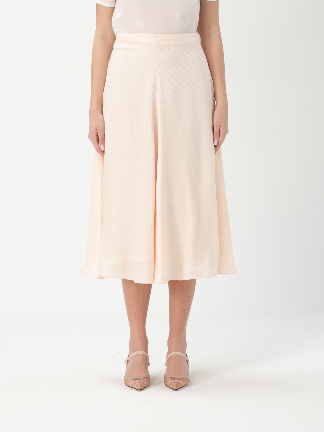 FENDI SKIRT: Skirt woman Fendi, Peach - Img 1