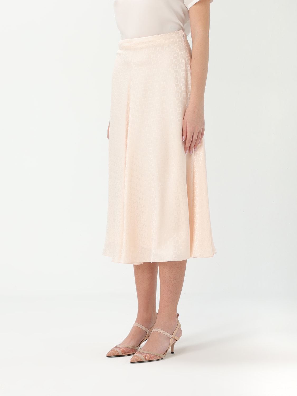 FENDI SKIRT: Skirt woman Fendi, Peach - Img 3