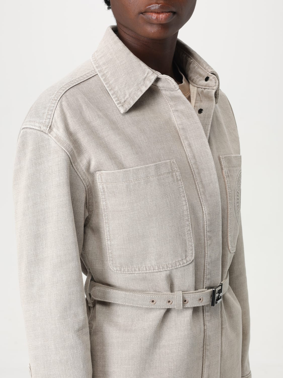 FENDI: women's jacket - Beige | Fendi jacket FLF677ASMB