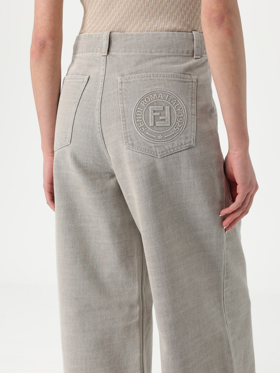 パンツ FENDI Woman Pants Beige FLP863ASMB F1RX9 FENDI: Pants woman - Beige | Fendi pants FLP863ASMB online