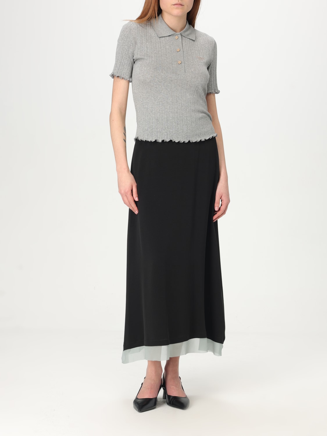 FENDI: Polo shirt woman - Grey | Fendi polo shirt FS9713ASMJ