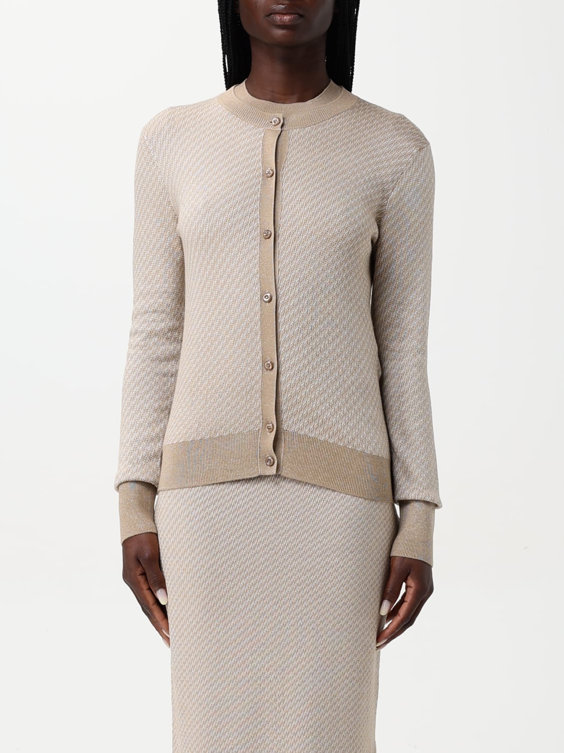 FENDI SWEATER: Cardigan woman Fendi, Beige - Img 1