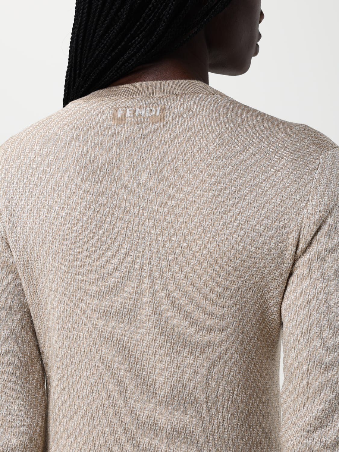 FENDI SWEATER: Cardigan woman Fendi, Beige - Img 5