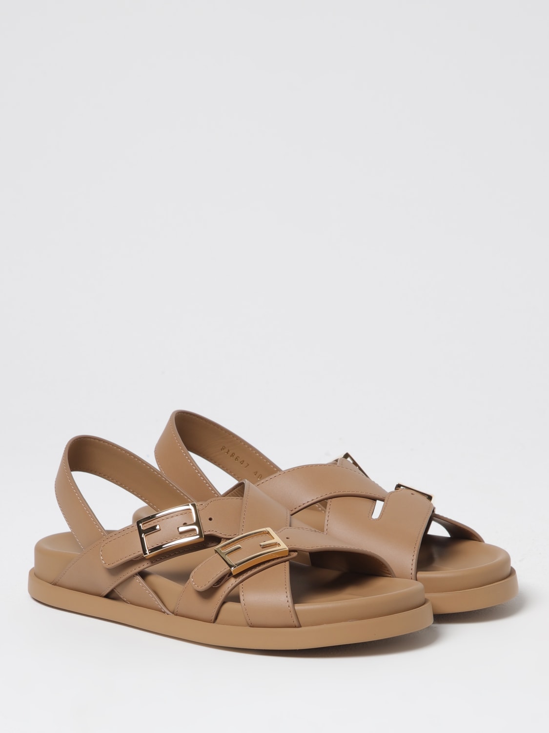 シューズ・サンダルその他 FENDI Woman Flat sandals Camel 8X8647NA7 F0QB8 FENDI: Shoes woman - Camel | Fendi flat sandals 8X8647NA7