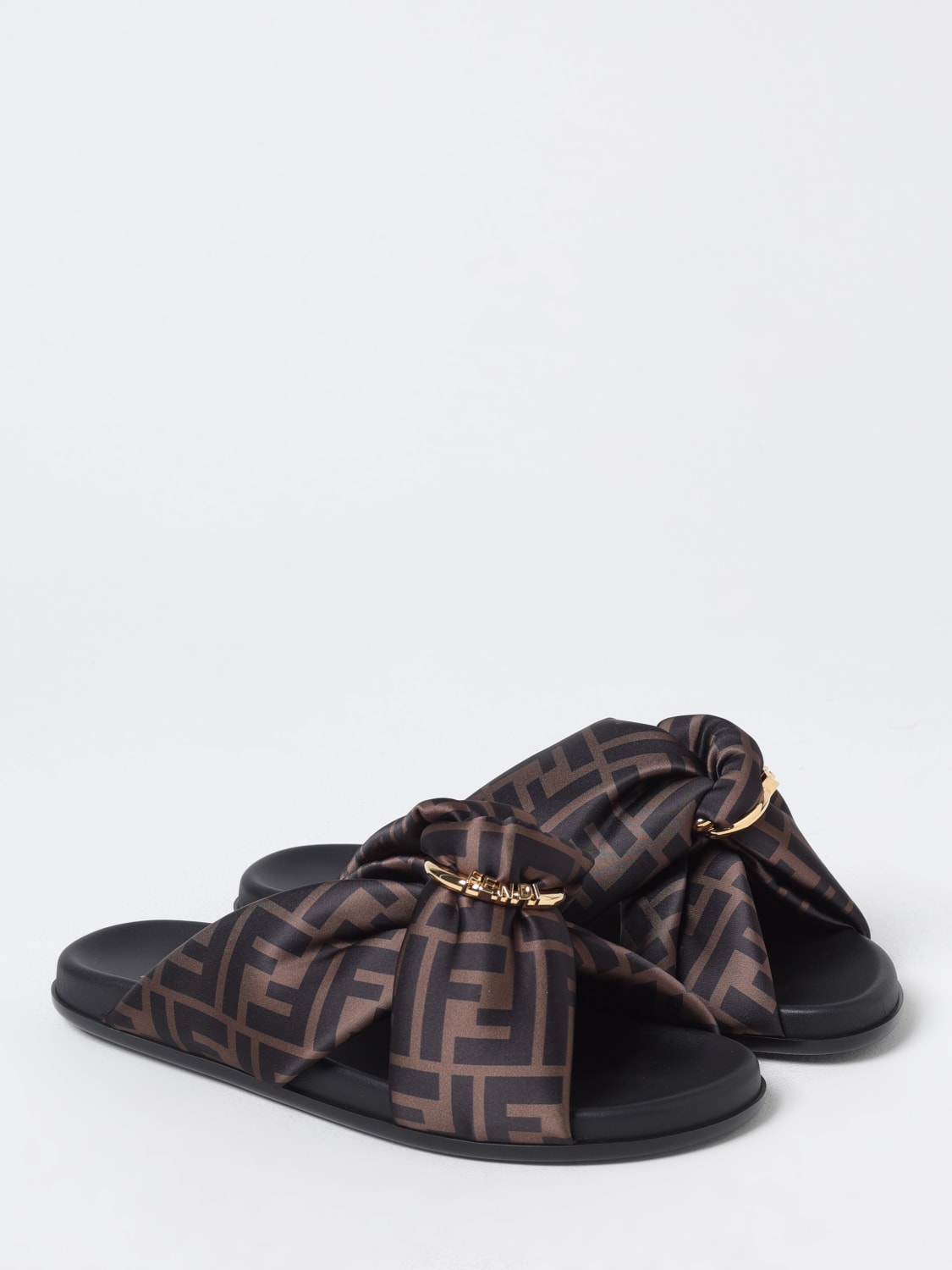 シューズ・サンダルその他 FENDI Woman Flat sandals Tobacco 8X8645AE7S F0R7V FENDI: Shoes woman - Tobacco | Fendi flat sandals 8X8645AE7S
