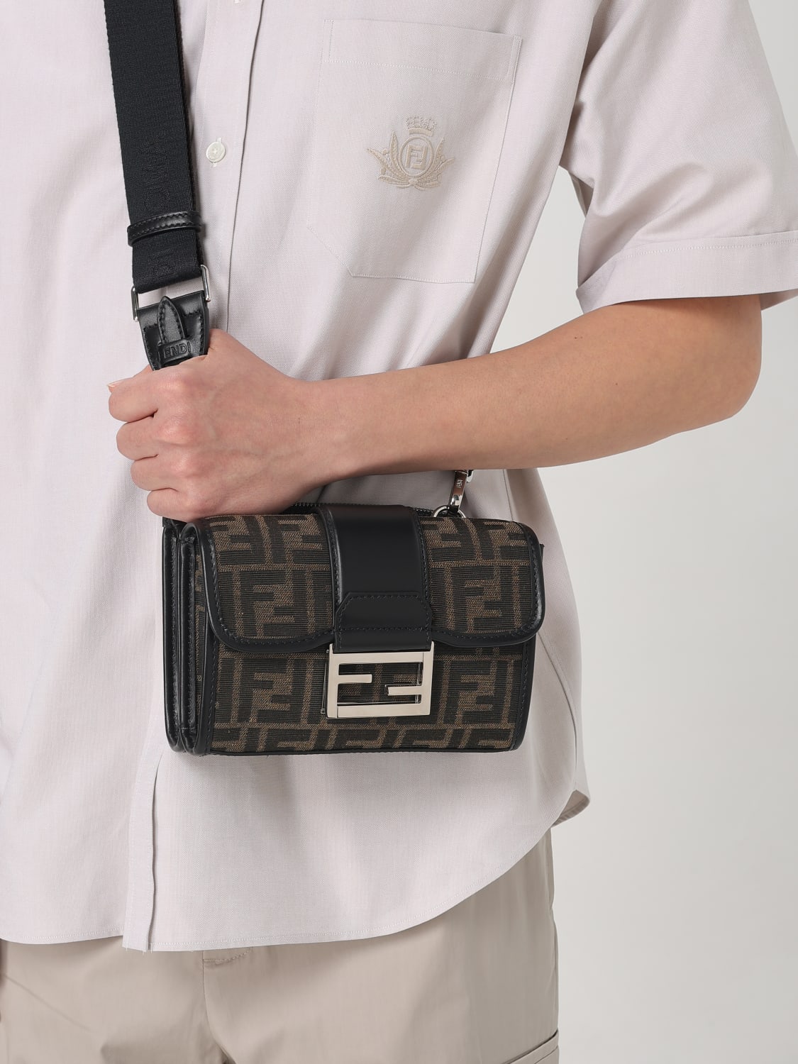 FENDI: Bags men - Tobacco | Fendi shoulder bag 7VA649ALWK