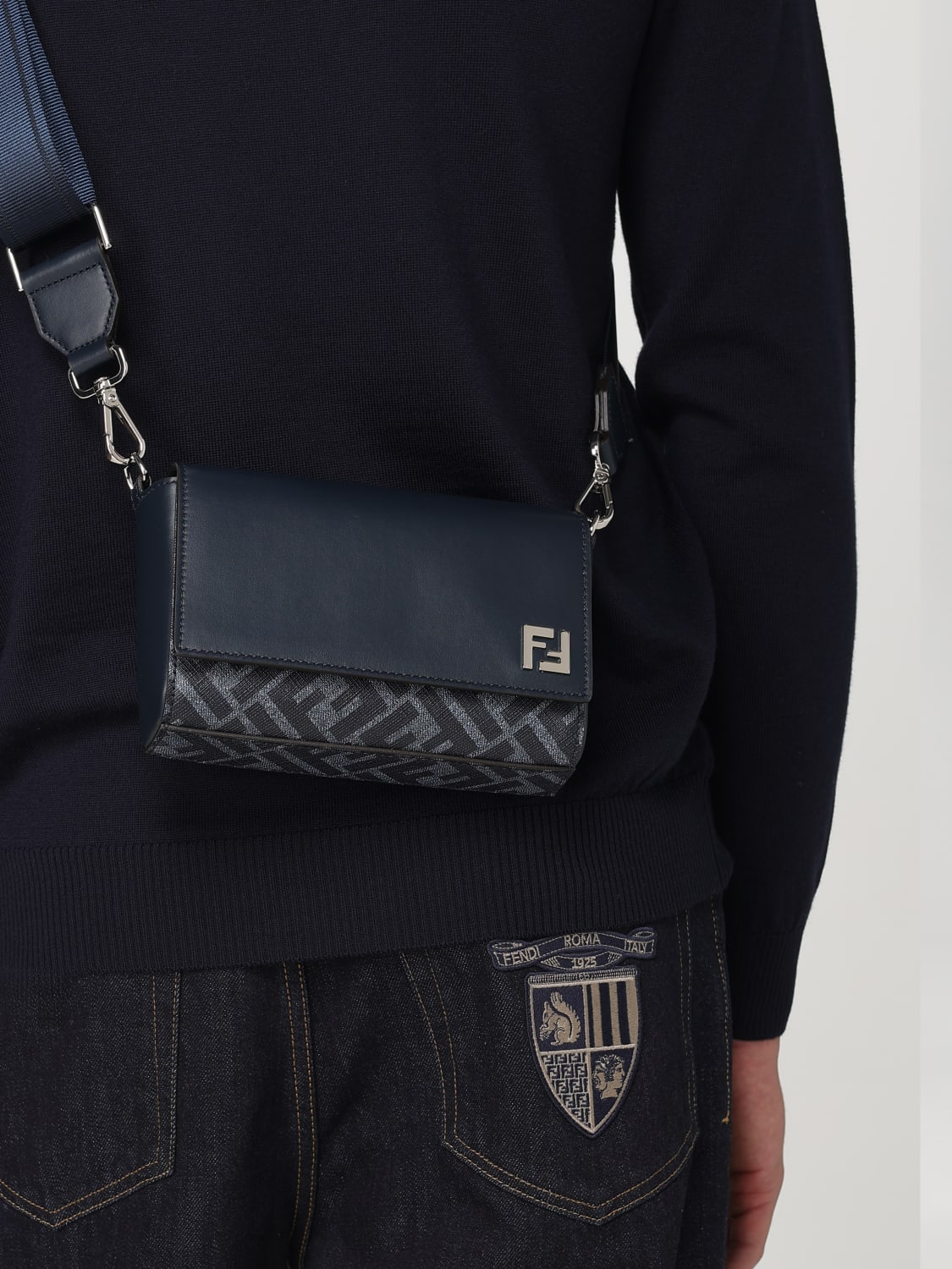 ショルダーバッグ FENDI Men Shoulder bag Denim 7M0363ASIC F1O97 FENDI: Bags men - Denim | Fendi shoulder bag 7M0363ASIC