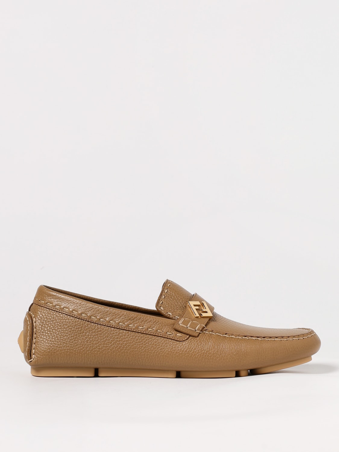 FENDI LOAFERS: Shoes men Fendi, Sand - Img 1
