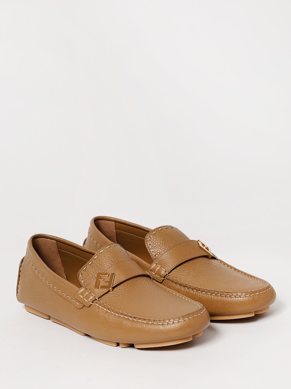 FENDI LOAFERS: Shoes men Fendi, Sand - Img 2