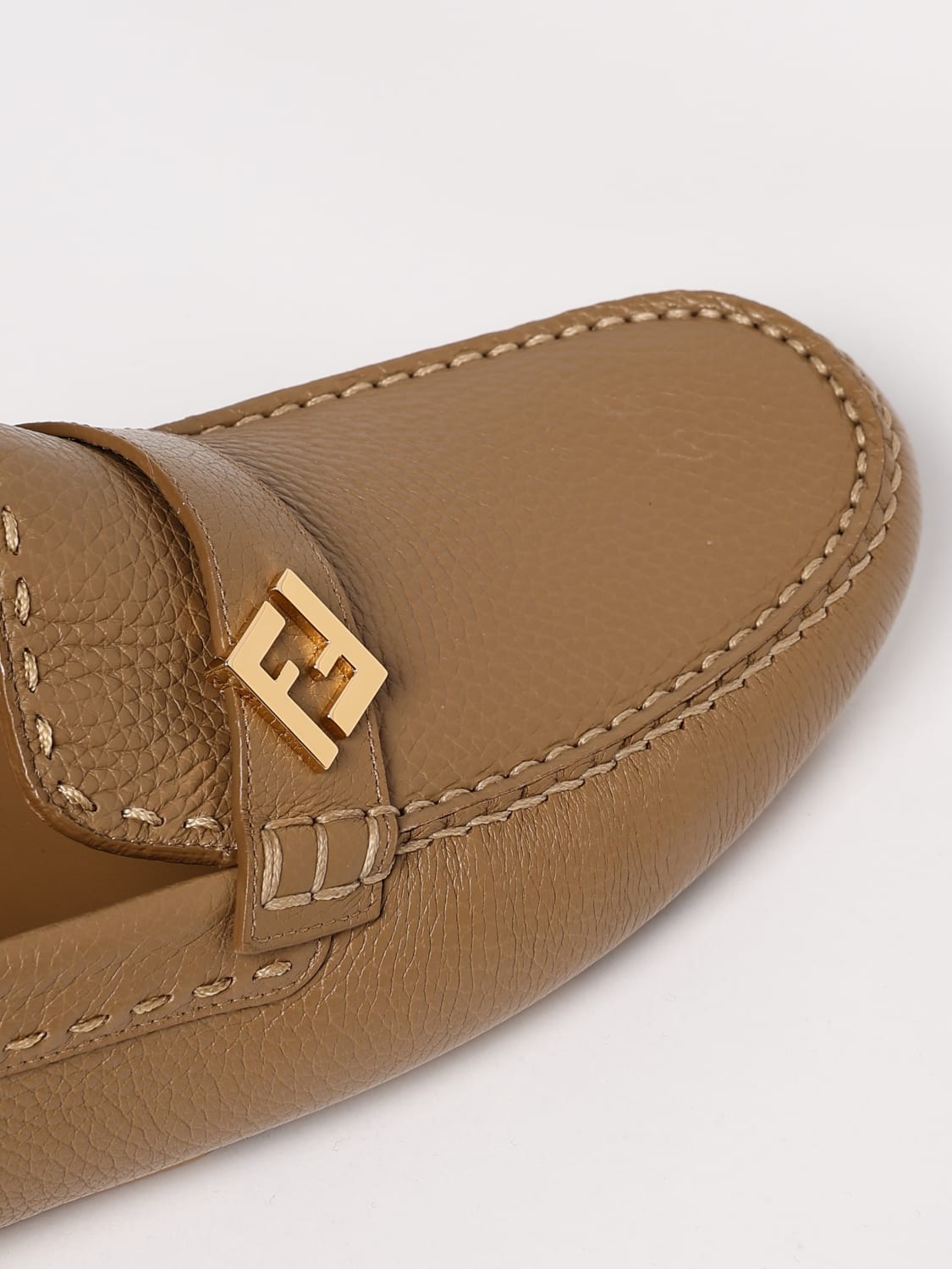 FENDI LOAFERS: Shoes men Fendi, Sand - Img 4