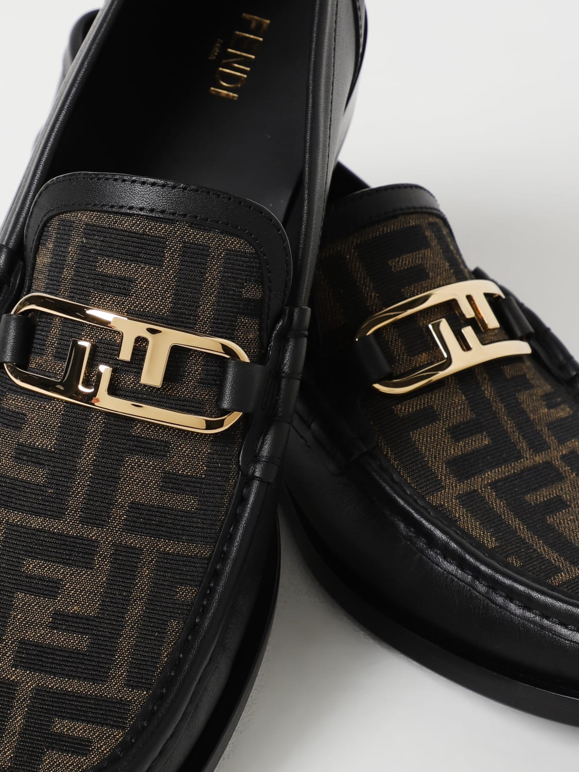 FENDI MOKASSINS: Schuhe herren Fendi, Tabak - Img 4