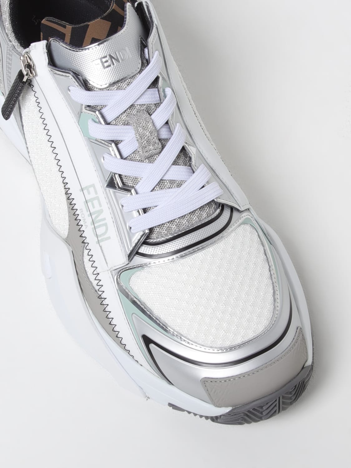 スニーカー FENDI SNEAKER (7E1689ASAK) FENDI: Sneakers men - Silver | Fendi sneakers 7E1689ASAK