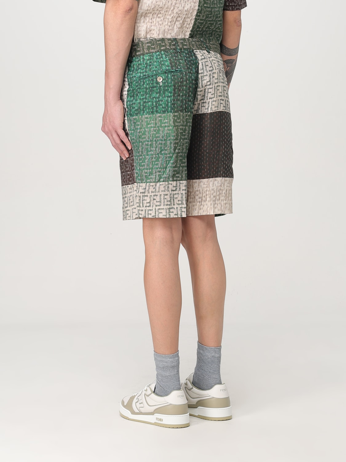 FENDI SHORTS: Short men Fendi, Beige - Img 3
