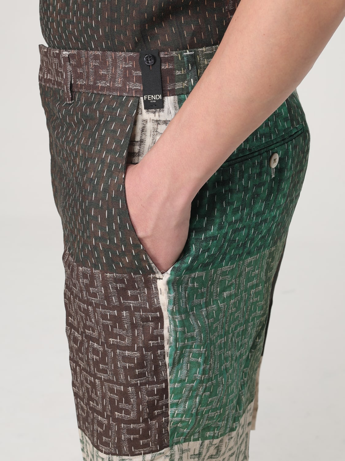 FENDI SHORTS: Short men Fendi, Beige - Img 5