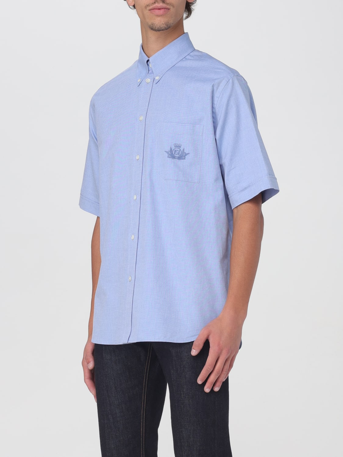 FENDI SHIRT: Shirt men Fendi, Blue - Img 4