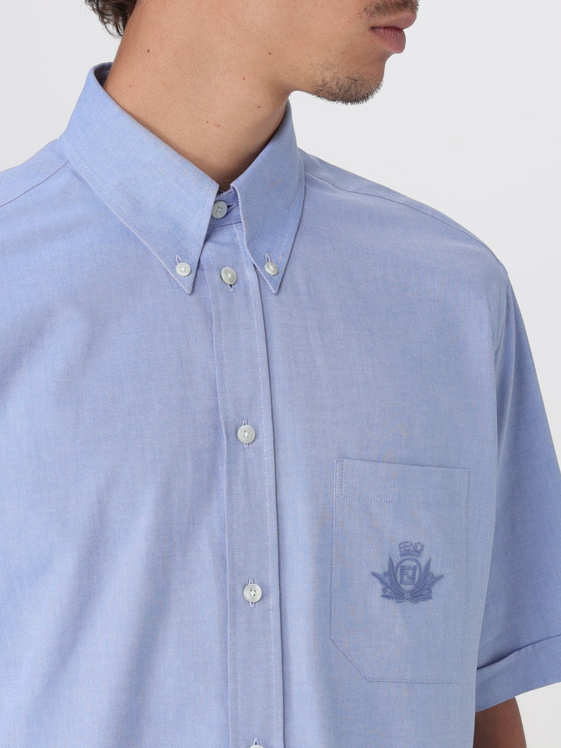 FENDI: Shirt men - Blue | Fendi shirt FS1312AU70 online at