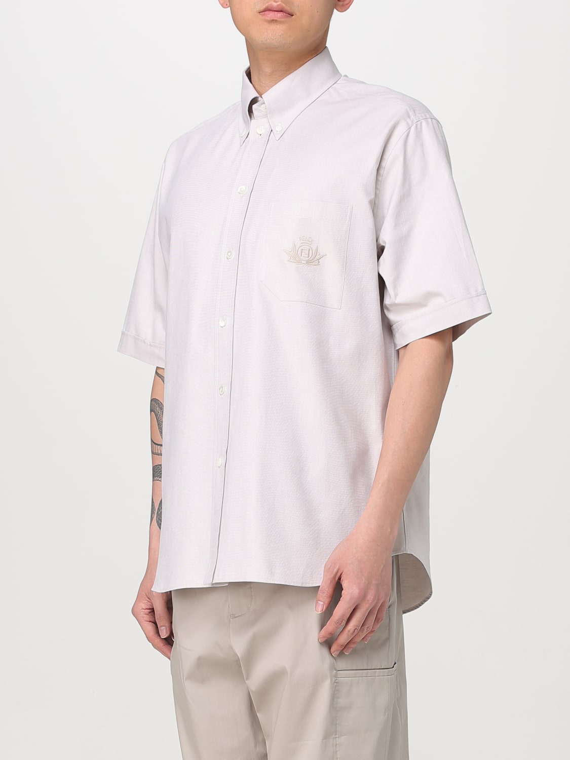 FENDI РУБАШКА: Рубашка Мужское Fendi, Натуральный - Img 4