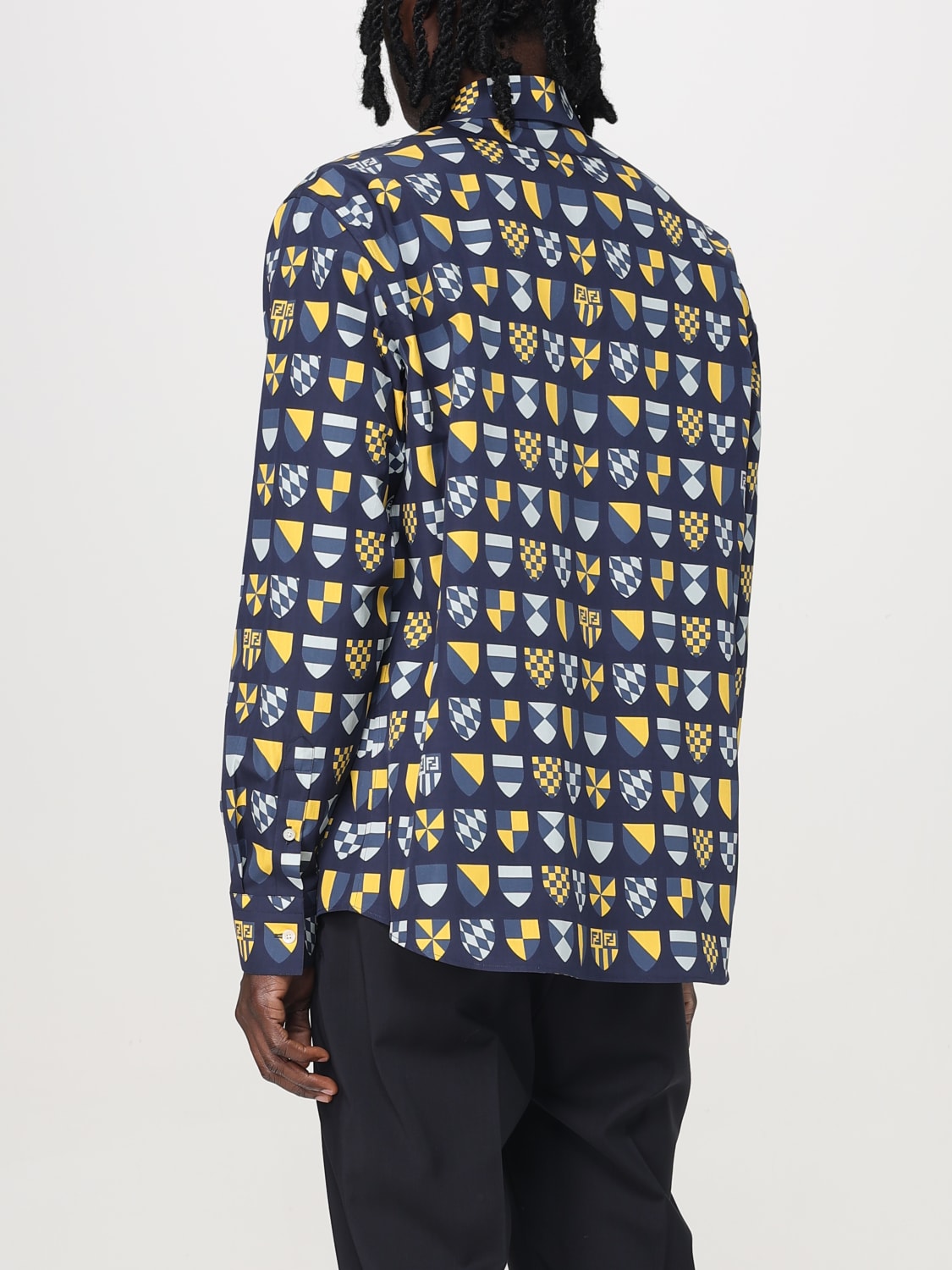 FENDI SHIRT: Shirt men Fendi, Navy - Img 3