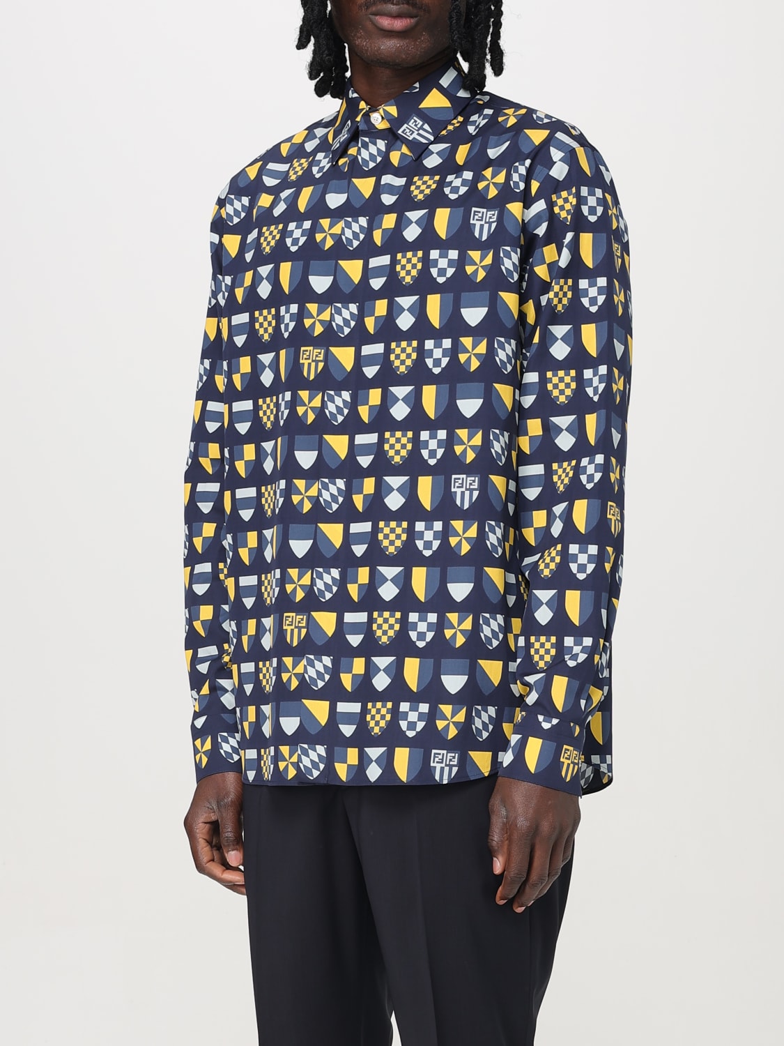 FENDI SHIRT: Shirt men Fendi, Navy - Img 4