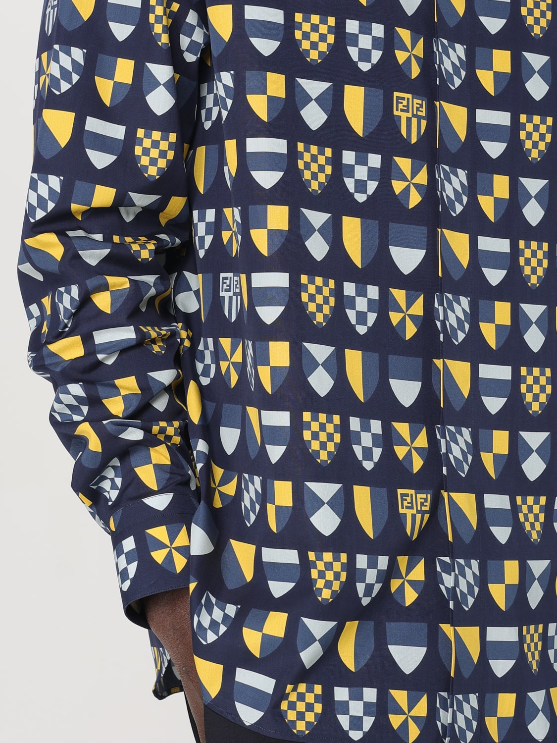 FENDI SHIRT: Shirt men Fendi, Navy - Img 5