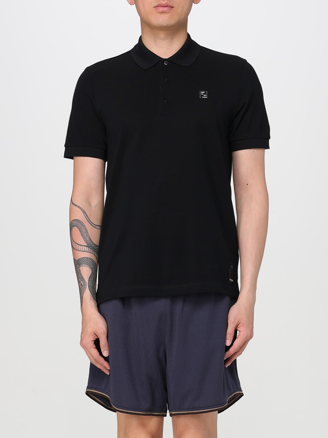 【FENDI】POLO◆FY0985AUA5 Polo shirt Cotton Black | Fendi